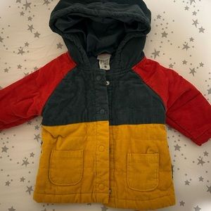 Hanna Andersson corduroy hooded jacket, 3-6 months
